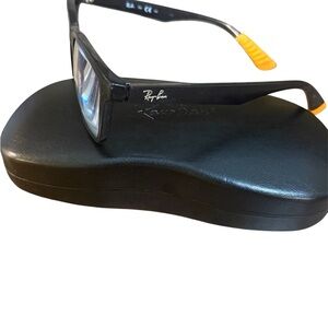 Ray-Ban Black glasses with orange tips